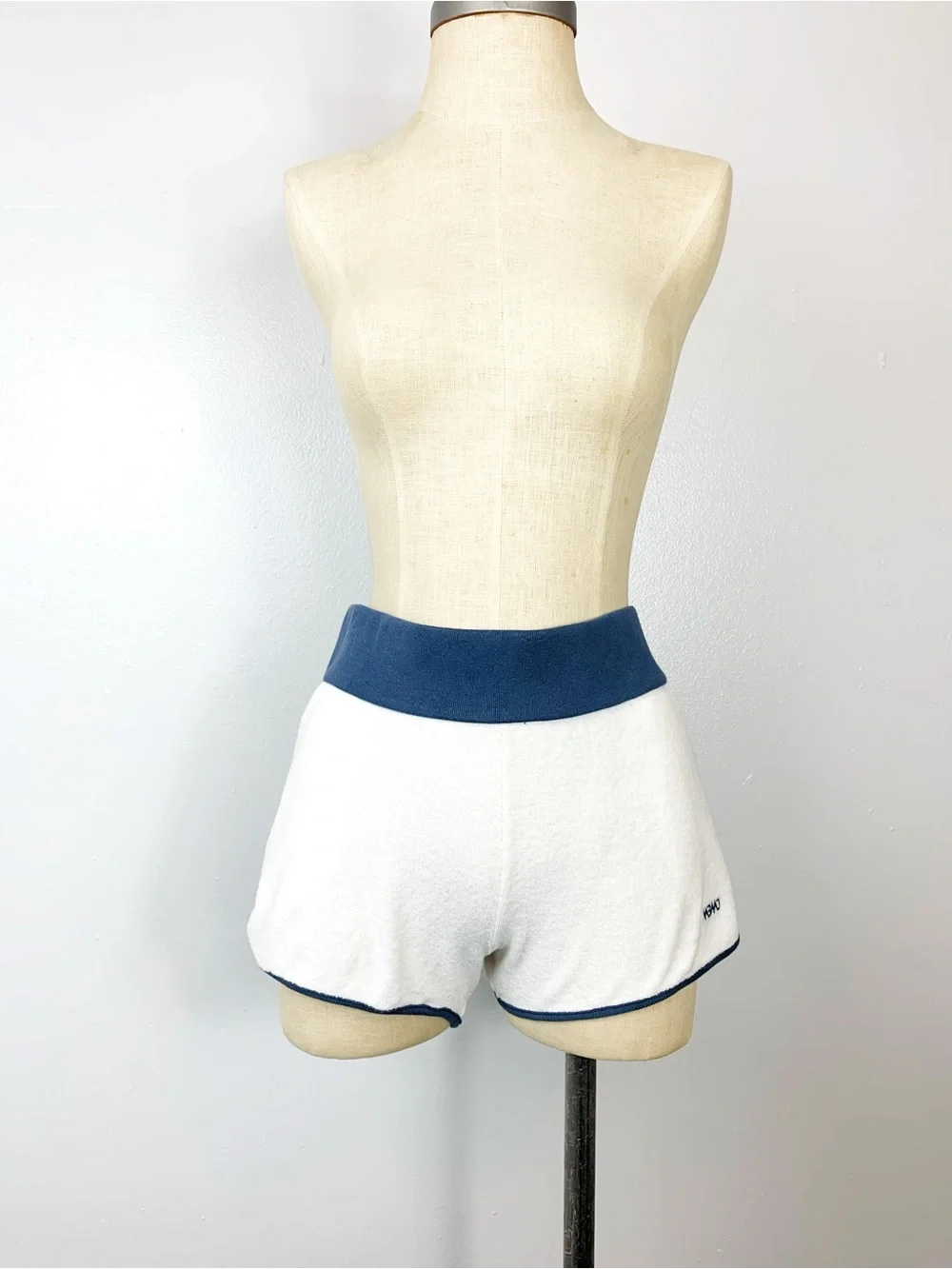 Marc by Marc Jacobs Terry Cloth Shorts NWT White Navy Swim Cover Up Lounge Short